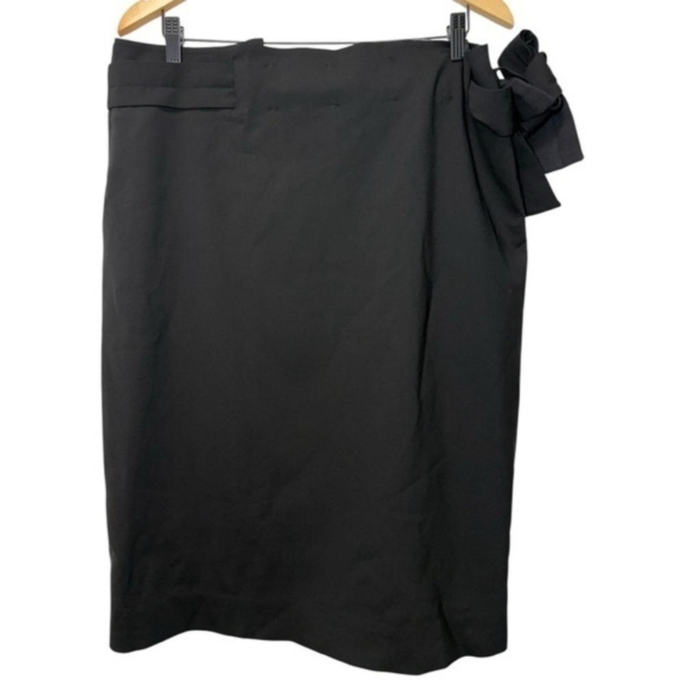 COS Black Wool Pencil Skirt with Tie
